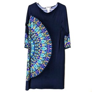 London Times print mandala dress
